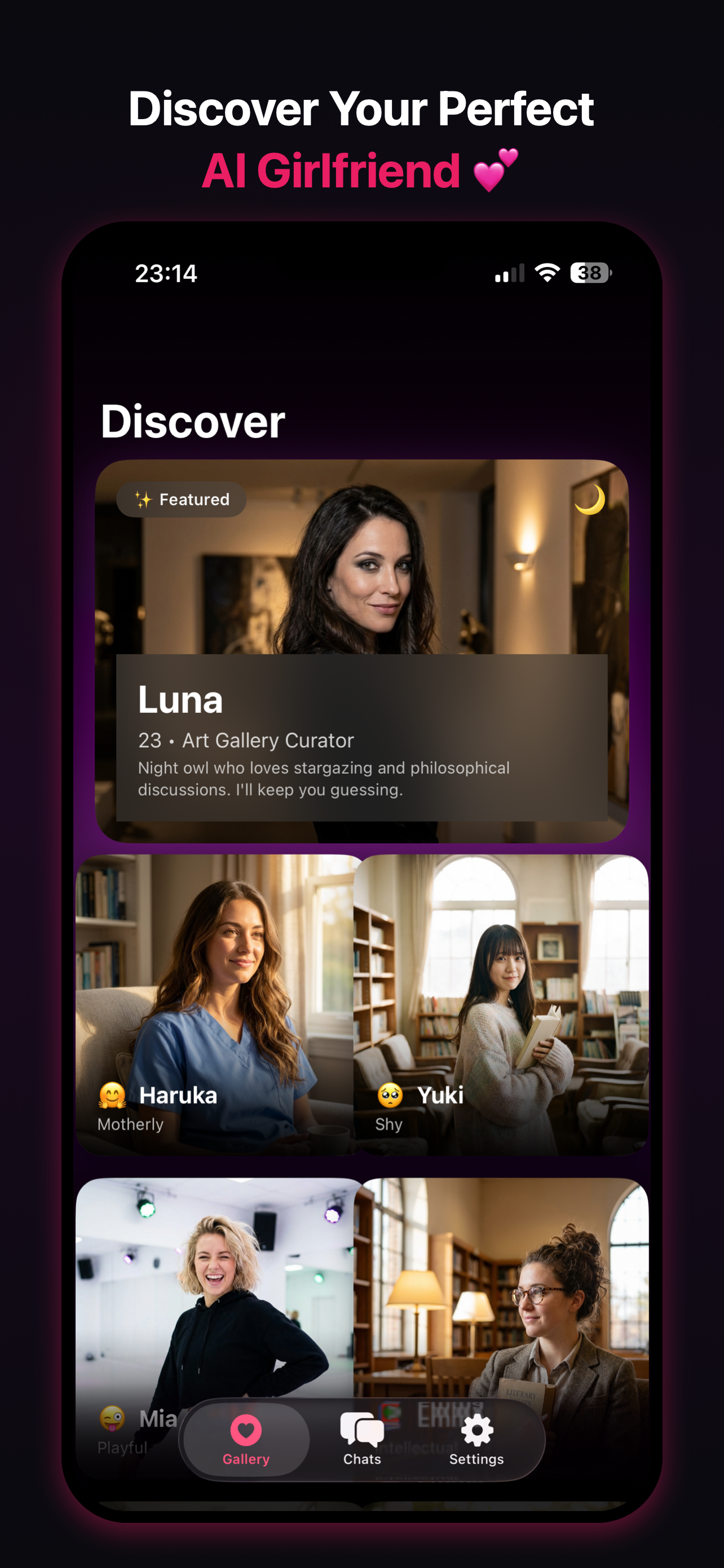 AI Girlfriend app screenshot