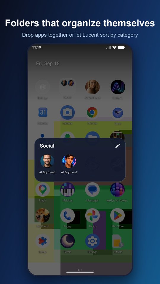 An open folder